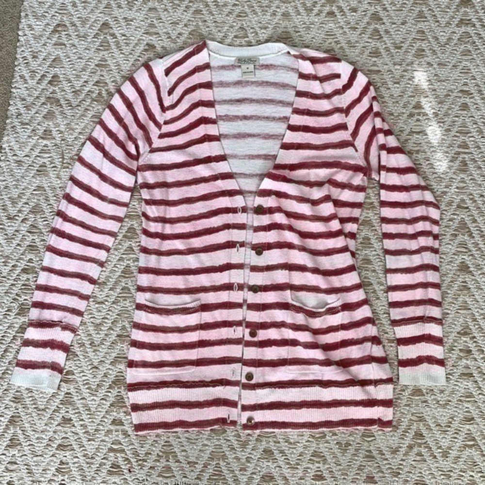 Lucky Brand stripe cardigan medium